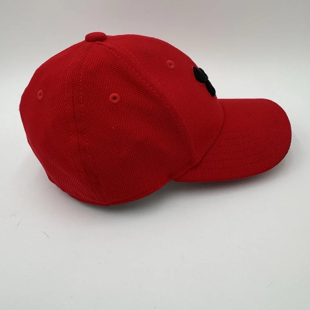 Under Armour Youth Red Baseball Cap Black Logo Hat 25UASFL02C Size S/P 1-3 Years